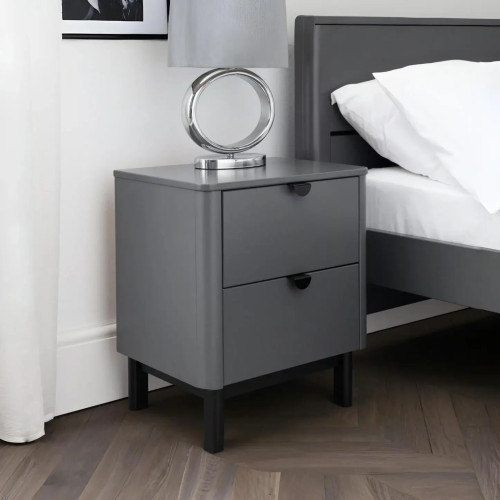 Chloe 2 Drawer Bedside Grey