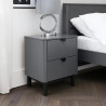 Chloe 2 Drawer Bedside Grey