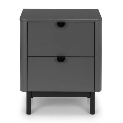Chloe 2 Drawer Bedside Grey front