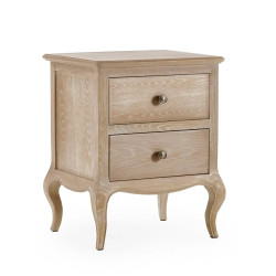 Camille 2 Drawer Bedside Light Brown closed