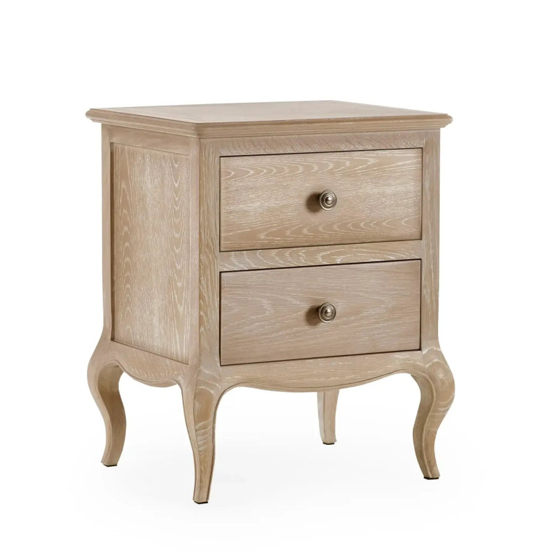 Camille 2 Drawer Bedside Light Brown closed