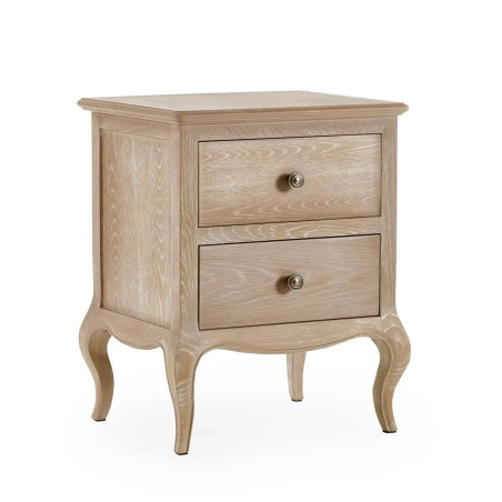 Camille 2 Drawer Bedside Light Brown closed