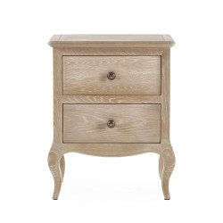 Camille 2 Drawer Bedside Light Brown front