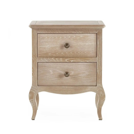 Camille 2 Drawer Bedside Light Brown front