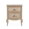 Camille 2 Drawer Bedside Light Brown front