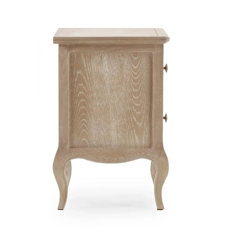 Camille 2 Drawer Bedside Light Brown side