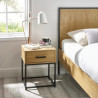 Harlow 1 Drawer Bedside Table Light Oak Effect