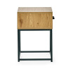 Harlow 1 Drawer Bedside Table Light Oak Effect side