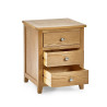 Mallory 3 Drawer Bedside Oak Veneer opened