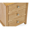 Mallory 3 Drawer Bedside Oak Veneer handles