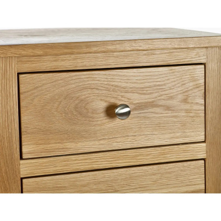 Mallory 3 Drawer Bedside Oak Veneer drawer