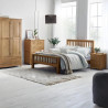 Mallory 3 Drawer Bedside Oak Veneer room view