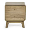 Ingrid 2 Drawer Bedside Oak front