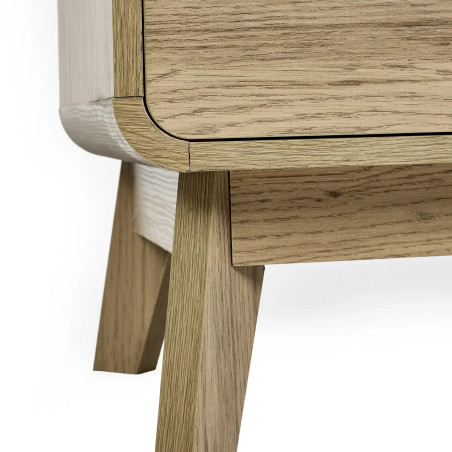 Ingrid 2 Drawer Bedside Oak legs