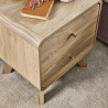 Ingrid 2 Drawer Bedside Oak top edge