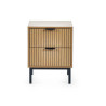 Sia 2 Drawer Bedside Oak Effect front