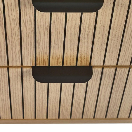 Sia 2 Drawer Bedside Oak Effect handles