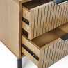 Sia 2 Drawer Bedside Oak Effect runners
