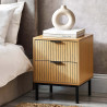 Sia 2 Drawer Bedside Oak Effect