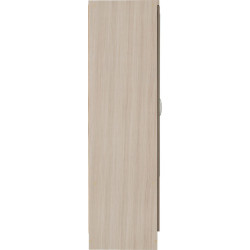 Nevada 6 Door 2 Drawer Mirrored Wardrobe Grey Gloss/Light Oak Effect Veneer - Home Divine