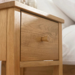 Coxmoor 1 Drawer Bedside Oak corner