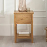 Coxmoor 1 Drawer Bedside Oak room view