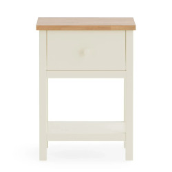 Coxmoor 1 Drawer Bedside Oak and ivory front