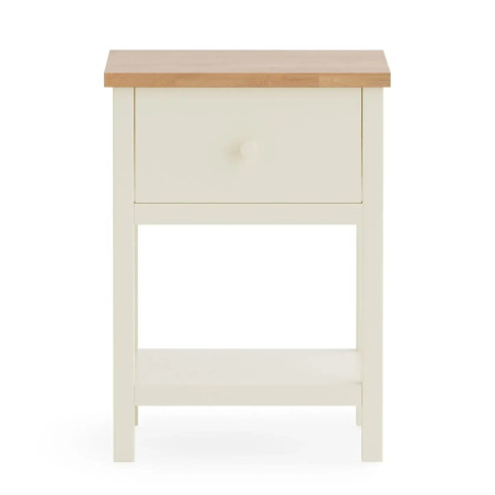 Coxmoor 1 Drawer Bedside Oak and ivory front