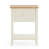 Coxmoor 1 Drawer Bedside Oak and ivory front
