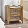 Sydney 2 Drawer Bedside Natural Oak Effect