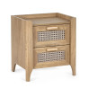 Sydney 2 Drawer Bedside Natural Oak Effect closed