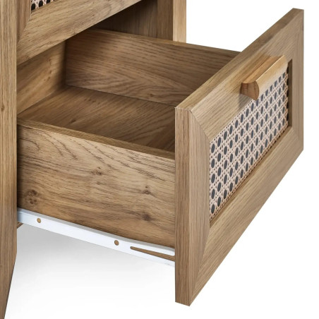 Sydney 2 Drawer Bedside Natural Oak Effect runner