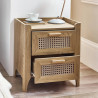 Sydney 2 Drawer Bedside Natural Oak Effect top