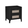 Sydney 2 Drawer Bedside black closed