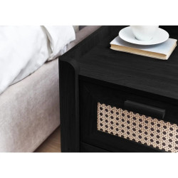 Sydney 2 Drawer Bedside black top