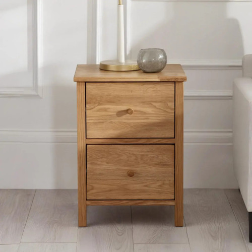 Coxmoor 2 Drawer Bedside Oak