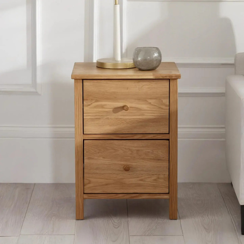 Coxmoor 2 Drawer Bedside Oak