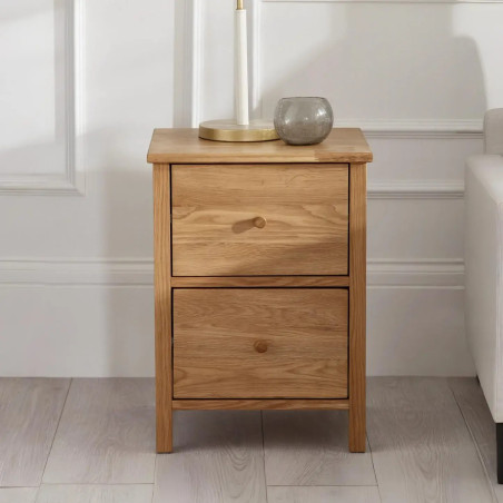 Coxmoor 2 Drawer Bedside Oak