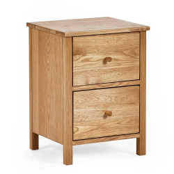Coxmoor 2 Drawer Bedside Oak closed