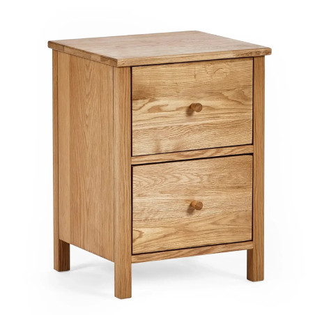 Coxmoor 2 Drawer Bedside Oak closed