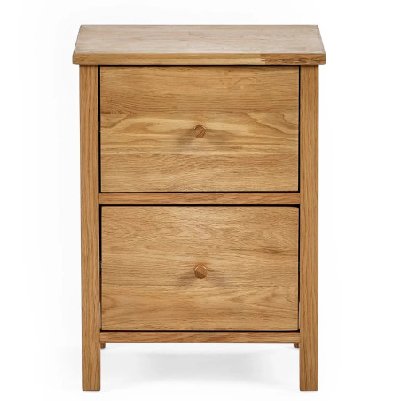 Coxmoor 2 Drawer Bedside Oak front