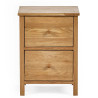 Coxmoor 2 Drawer Bedside Oak front