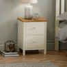 Coxmoor 2 Drawer Bedside Oak and ivory