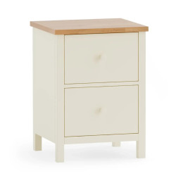 Coxmoor 2 Drawer Bedside Oak and ivory closed