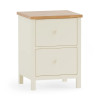 Coxmoor 2 Drawer Bedside Oak and ivory closed