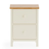 Coxmoor 2 Drawer Bedside Oak and ivory front