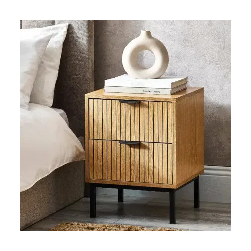Sia 2 Drawer Bedside Oak Effect-1