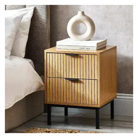 Sia 2 Drawer Bedside Oak Effect-1