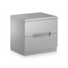 Manhattan 2 Drawer Bedside Grey high gloss closed