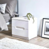 Manhattan 2 Drawer Bedside White high gloss